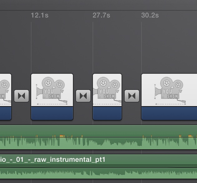 iMovie Tracks for opening sequence 