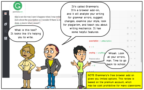 Grammarly checks out your writing. Free (but limited) browser…